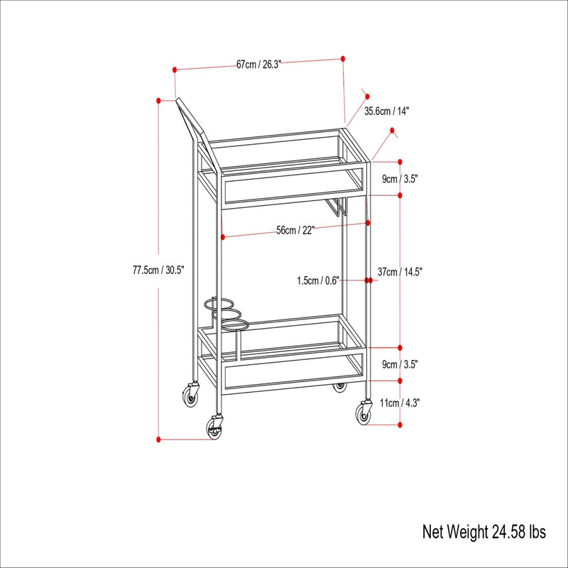 Watts - Bar Cart - Black