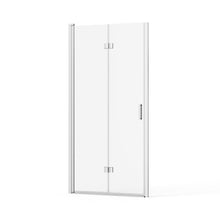 Load image into Gallery viewer, Bifold Frameless Glass Shower Door With Pivot Swing Panel, Tempered Clear Glass
