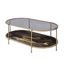 Load image into Gallery viewer, Fiorella - Marble Print Glass Table
