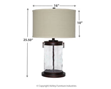 Load image into Gallery viewer, Tailynn - Glass Table Lamp  - Clear / Bronze Finish
