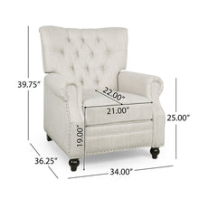 Load image into Gallery viewer, Welch - Contemporary Tufted Pushback Recliner - Beige
