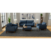 Load image into Gallery viewer, Loveseat With Flared Legs - Blue
