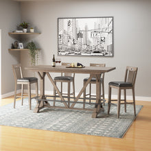 Load image into Gallery viewer, Slat Back Bar Stools (Set of 2) - Brown
