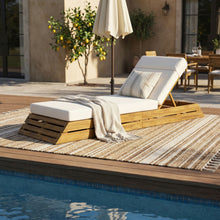 Load image into Gallery viewer, Chaise Lounge Set With 4 Fold Cushion And Built In Headrest
