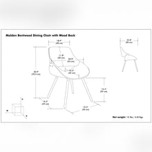 Load image into Gallery viewer, Malden - Bentwood Upholstered Dining Chair With Wood Back

