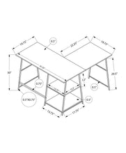 Load image into Gallery viewer, Computer Desk, Home Office, Corner, Storage Shelves, L-Shape, Work, Laptop, Contemporary, Modern - Brown
