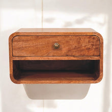 Load image into Gallery viewer, Curve Upper Slot Floating Nightstand
