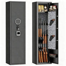 Load image into Gallery viewer, Rifle Safe, Biometric &amp; Keypad Lock, Adjustable Gun Racks With Built In Alarm System
