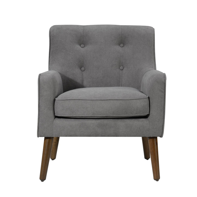 Ryder - Mid Century Modern Woven Fabric Tufted Armchair
