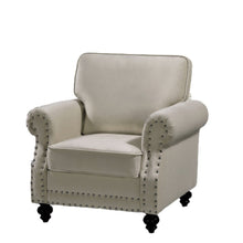 Load image into Gallery viewer, Upholstered Accent Armchair With Turned Legs For Living Room
