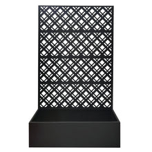 Load image into Gallery viewer, Rhombus Planter Raised Garden Bed With Trellis For Climbing Plants - Black
