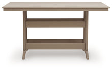 Load image into Gallery viewer, Seacliff Beach - Rectangular Counter Height Dining Table With Umbrella Option - Medium Brown
