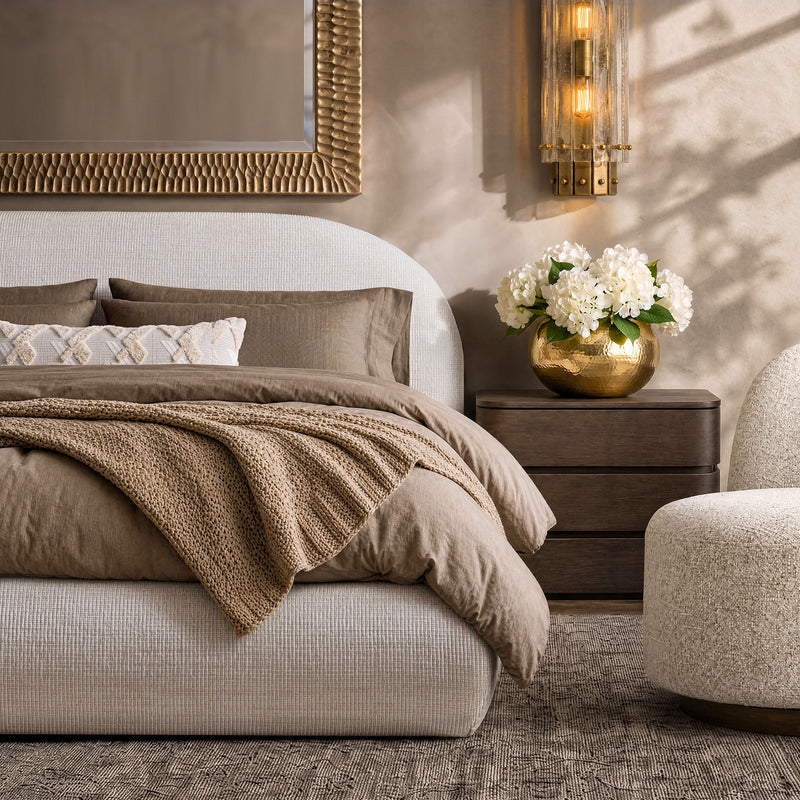 Archie Puffy Grounded - Upholstered Platform Bed