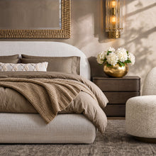 Load image into Gallery viewer, Archie Puffy Grounded - Upholstered Platform Bed
