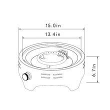 Load image into Gallery viewer, Propane Tabletop Gas Fire Pit, 40000 Btu Round For Outdoor - Black
