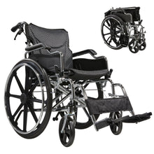 Load image into Gallery viewer, Lightweight Wheelchair Foldable For Adults, Manual Transport Chair With Double Brakes
