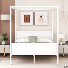 Load image into Gallery viewer, Canopy Platform Bed With Headboard And Footboard, Slat Support Leg
