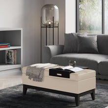 Load image into Gallery viewer, Oregon - Contemporary Storage Ottoman Bench With Tray

