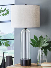 Load image into Gallery viewer, Kerrbrook - Glass Table Lamp - Clear / Black
