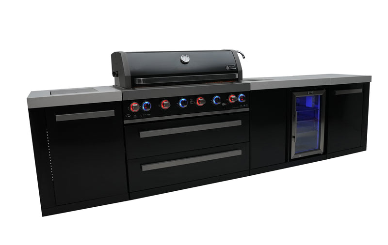 MONT ALPI 805 BLACK STAINLESS STEEL ISLAND WITH A BEVERAGE CENTER-MAi805-BSSBEV