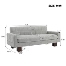 Load image into Gallery viewer, Modern Loveseat Sofa, 2 Seater With Square Arms For Living Room
