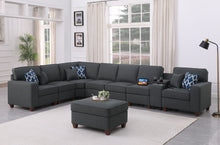 Load image into Gallery viewer, Hannah - Sectional Sofa With Ottoman - Dark Gray
