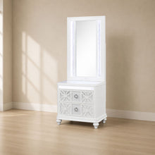 Load image into Gallery viewer, Abigale - Nightstand With Mirror Top, LED Lighting (Includes Mirror And Nightstand) - White
