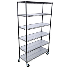 Load image into Gallery viewer, 6 Tier 6000Lbs Capacity Nsf Metal Shelf Wire Shelving Unit, Heavy Duty Adjustable Storage Rack With Wheels &amp; Shelf Liners For Commercial Grade Utility Steel Storage Rack
