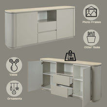 Load image into Gallery viewer, Ingram - Ceramic Top Server - Light Gray
