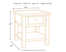 Load image into Gallery viewer, Bolanburg - Rectangular End Table - White / Brown / Beige

