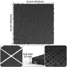 Load image into Gallery viewer, Stone Texture Patio Deck Tiles, Diy Module Interlocking Decking Floor Tiles
