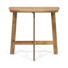 Load image into Gallery viewer, Outdoor Half Round Folding Acacia Wood Bistro Table
