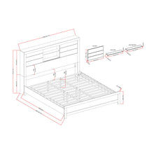 Load image into Gallery viewer, Soluto - Bed With Bookcase Headboard
