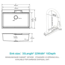 Load image into Gallery viewer, Waterfall Kitchen Sink With Pull Out Faucet &amp; Cup Washer
