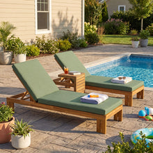 Load image into Gallery viewer, Outdoor Chaise Lounge Set &amp; Side Table, 5 Position Adjustable Patio Recliner
