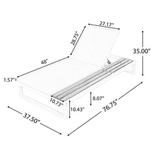 Load image into Gallery viewer, Chaise Lounge Set, 5 Position Adjustable, Flat Side Surface Storage
