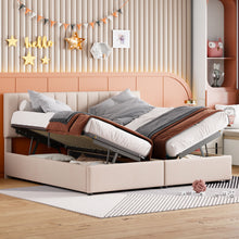Load image into Gallery viewer, Upholstered Platform Bed With A Hydraulic Storage System
