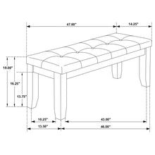 Load image into Gallery viewer, Erskin - Upholstered Dining Bench With Button Tufted Cushion - Dark Gray
