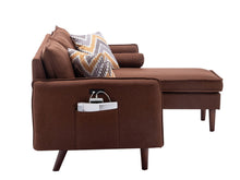 Load image into Gallery viewer, Mia - Sectional Sofa Chaise With USB Charger And Pillows
