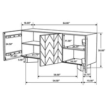 Load image into Gallery viewer, Roman - 3 Door Server With Chevron Design - Brown
