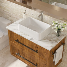 Load image into Gallery viewer, Modern European Design 21" X 14" Ceramic Rectangular Vessel Bathroom Sink - White
