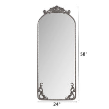 Load image into Gallery viewer, Full Body Arched Mirror With Vintage Carved Applique
