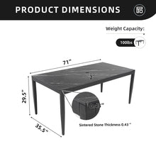Load image into Gallery viewer, Outdoor Modern Patio Dining Table, Post Tapered Legs, Weatherproof &amp; Rust Free
