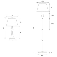Load image into Gallery viewer, 3 Piece Lamp Set, Floor Lamp And 2 Table Lamps - Silver
