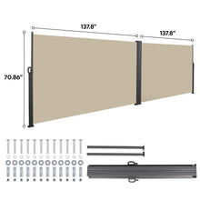 Load image into Gallery viewer, Retractable Side Awning, Waterproof And UV Resistant, Privacy Screen For Patio
