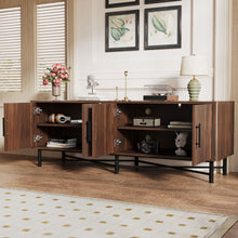 Load image into Gallery viewer, 4 Door TV Cabinet, 2 Storage Spaces, Adjustable Shelves
