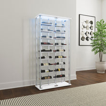 Load image into Gallery viewer, Wine Storage LED Curio Cabinet - Chrome
