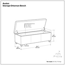 Load image into Gallery viewer, Avalon - Multifunctional Storage Ottoman Bench
