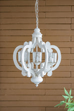 Load image into Gallery viewer, Farmhouse Chandelier, 6 Light Wood Chandelier Pendant Light Fixture With Adjustable Chain For Dining Room Living Room Entryway, Bulb Not Included
