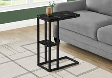 Load image into Gallery viewer, Accent Table, C - Shaped, Marble Look Contemporary &amp; Modern Convenient Design
